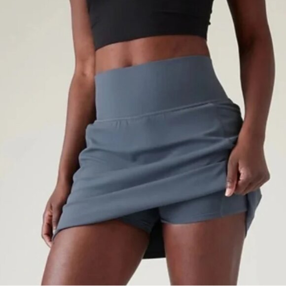 Athleta Salutation Stash Pocket 16.5" Skort, Slate Blue - Size S - Picture 1 of 5